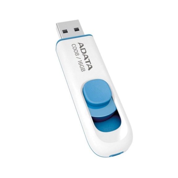 Pen drive ADATA AC008-16G-RWE, 16GB, USB 2.0, White-Light Blue Pen drive ADATA AC008-16G-RWE, 16GB, USB 2.0, White-Light Blue
