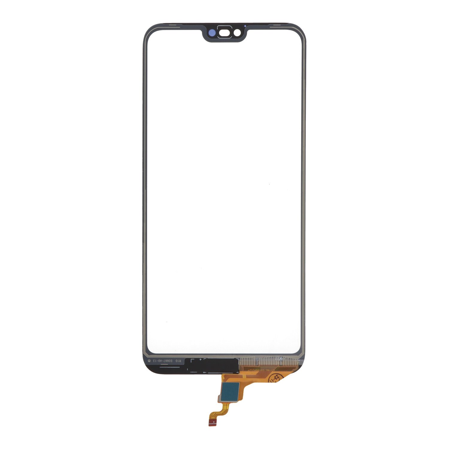 Τζάμι Επισκευής Οθόνης / Touch Screen WITH Fingerprint Sensor Flex Cable for Huawei Honor 10 Black