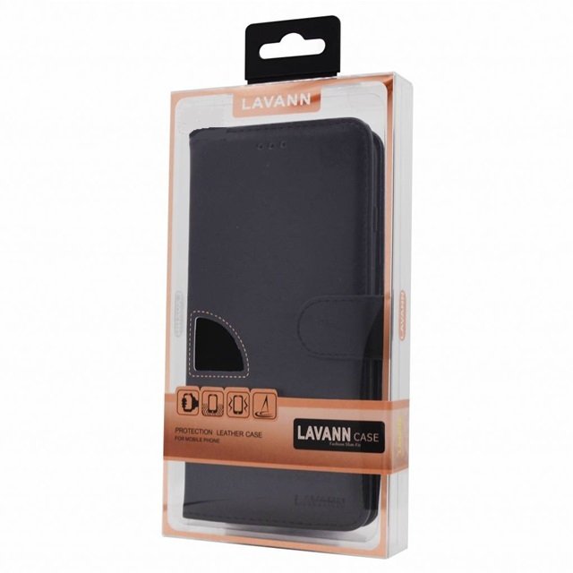 Lavann Protection Leather Bookcase for Samsung Galaxy A72 Black