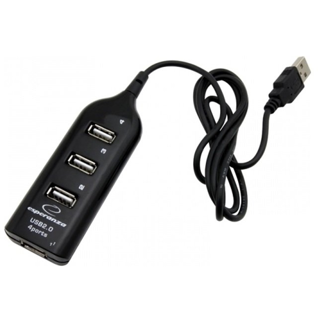 Esperanza EA116 Interface Hub 480 Mbit/s Black