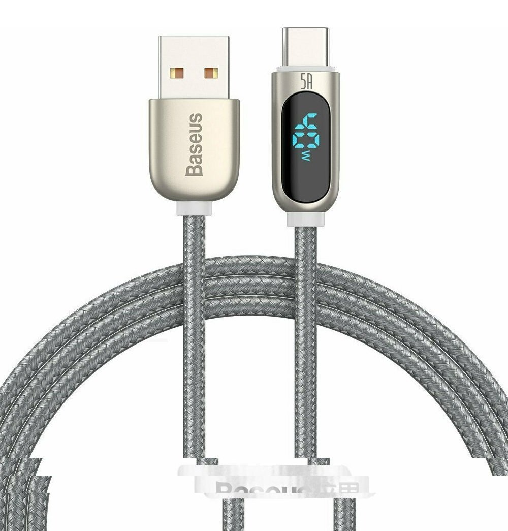 Baseus cable Display USB - USB-C 1,0 m 5A silver