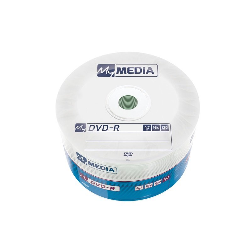 1x50 MyMedia DVD-R 4,7GB 16x Speed matt silver Wrap