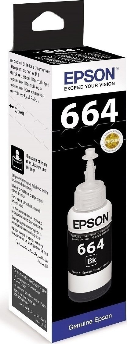 Epson 664 Μελάνι Εκτυπωτή InkJet Μαύρο (C13T66414A)