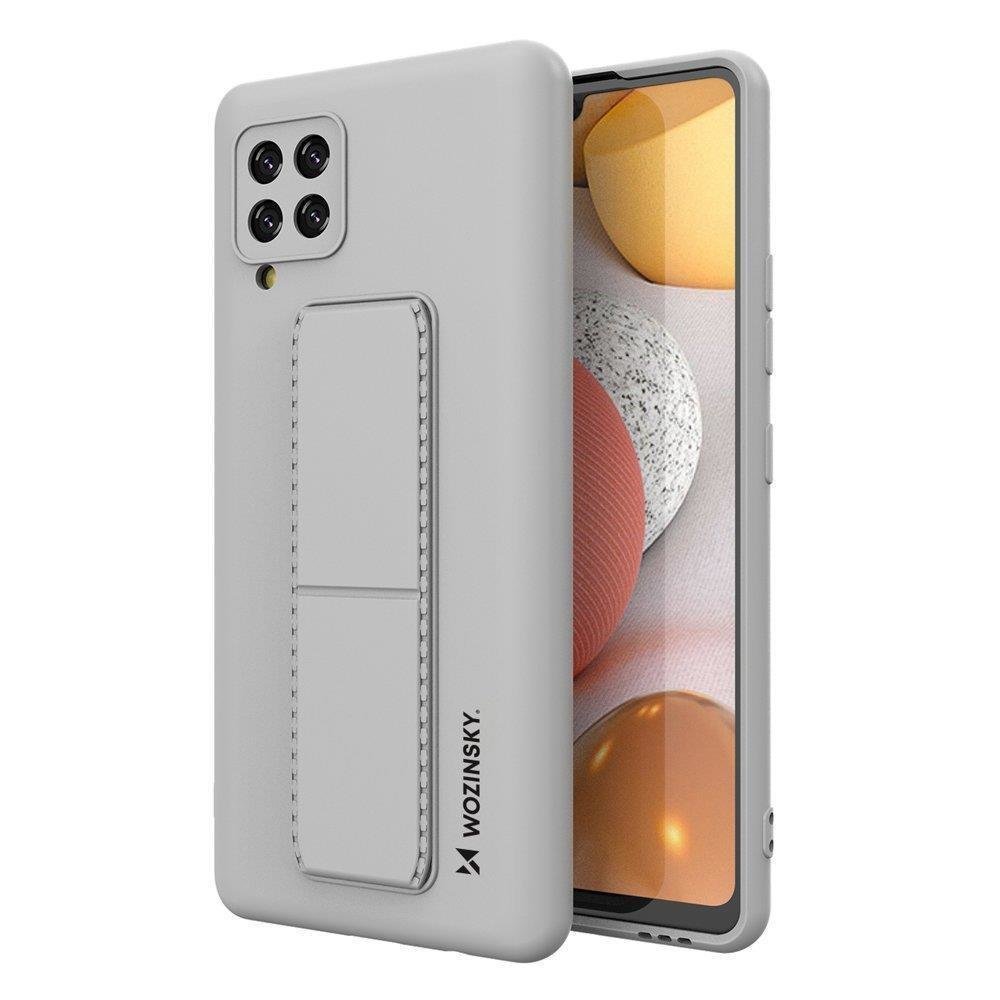 Wozinsky Kickstand Case flexible silicone cover with a stand Samsung Galaxy A42 5G grey Wozinsky Kickstand Case flexible silicone cover with a stand Samsung Galaxy A42 5G grey
