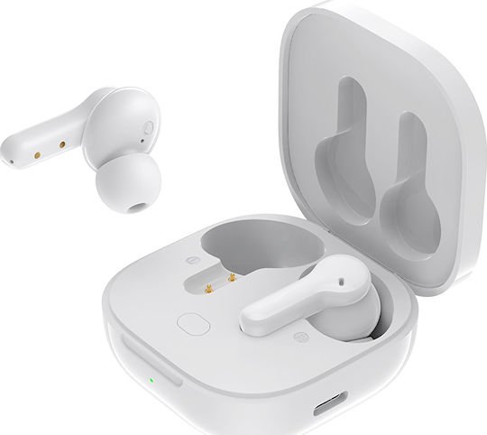 QCY T13 TWS Dual Driver 4-mic Ακύρωση Θορύβου. Ασύρματα, Γρήγορη Φόρτιση, 380mAh, Άσπρα