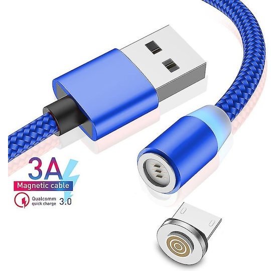 USB to Micro USB Magnetic Charging Cable, CaseMe Series 2, 1m Dark Blue