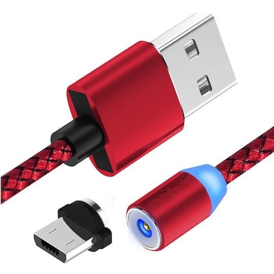 USB to Micro USB Magnetic Charging Cable, CaseMe Series 2, 1m Red