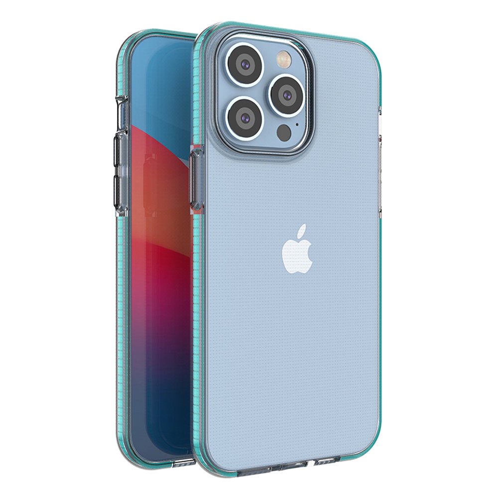 Spring Case for iPhone 14 Pro Max silicone cover with frame light blue Spring Case for iPhone 14 Pro Max silicone cover with frame light blue