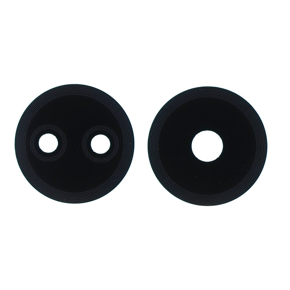 Τζάμι Επισκευής Κάμερας / Back Camera Lens for Xiaomi Redmi 13C Black HQ 2pcs in one set