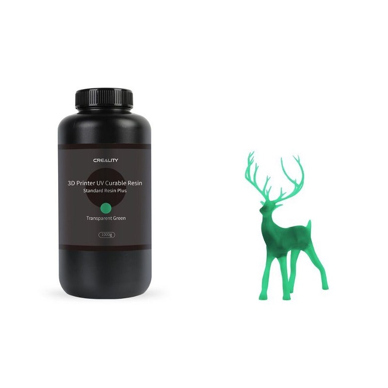 CREALITY Resin Plus Transparent Green, 1kg Standard Rigid Resin Plus for 3D Printers CREALITY Resin Plus Transparent Green, 1kg Standard Rigid Resin Plus for 3D Printers