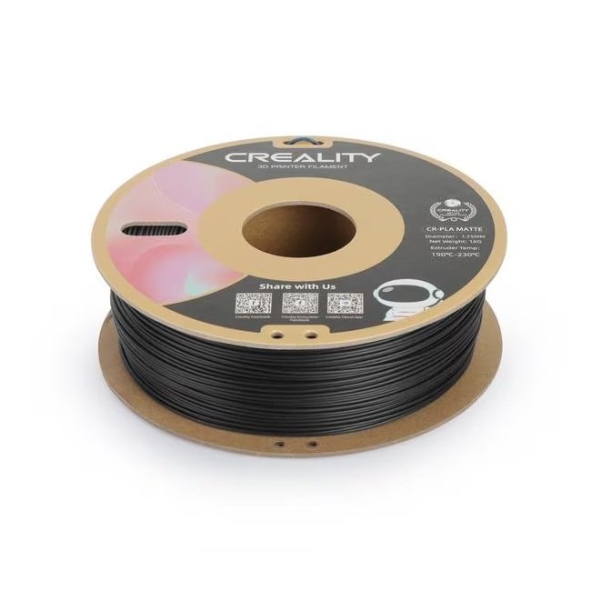 CREALITY CR-PLA Matte Black, 3D Printer Filament 1 kg Spool,1.75mm (3301010297)
