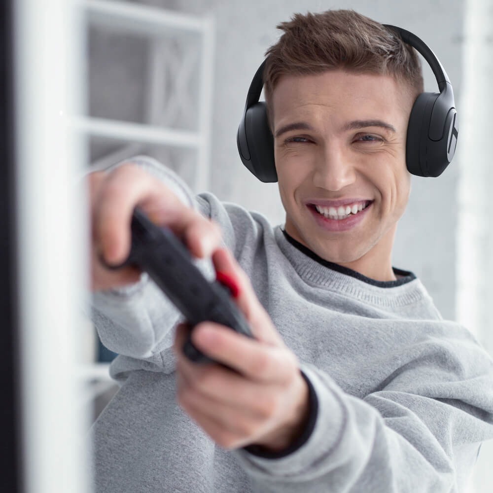 Haylou S35 ANC Blue BT Headphones - 60h 40mm dynamic drivers Dual Connection BT5.2 & 3.5mm - Image 3
