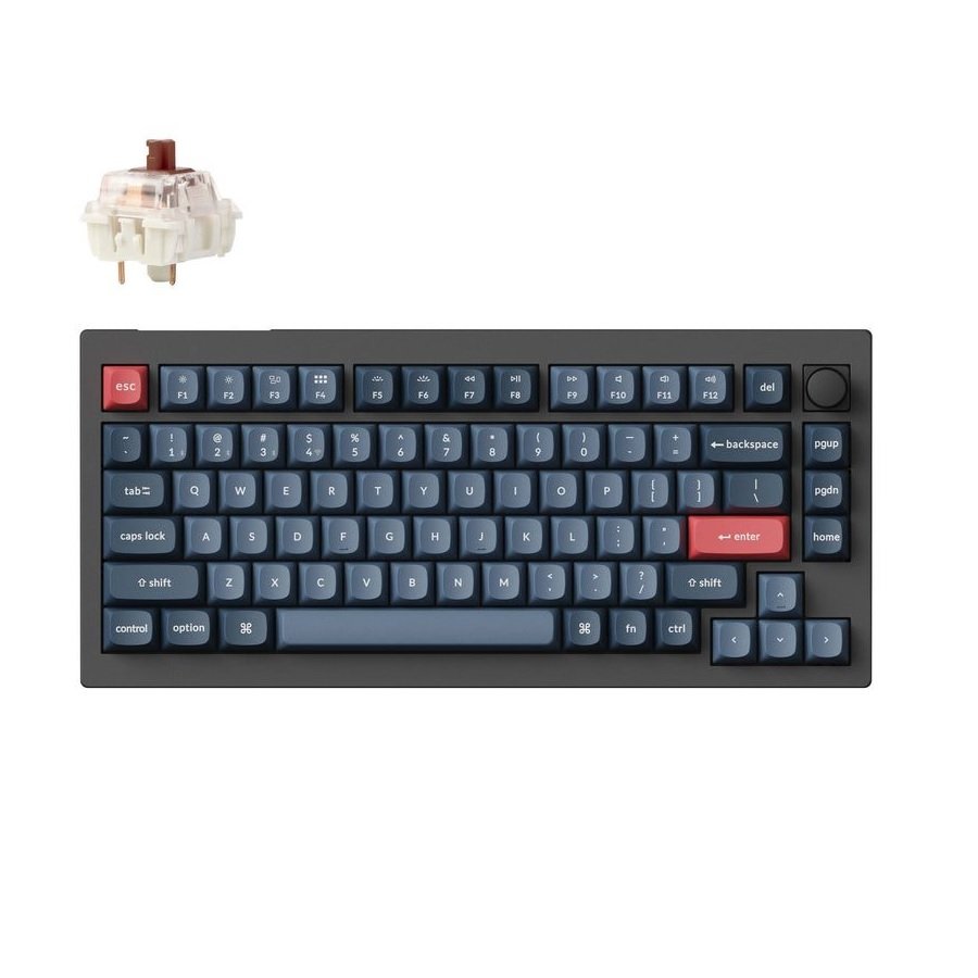 Keychron V1 Max (V1M-D3) QMK/VIA Wireless Custom Mechanical Keyboard Brown Switch RGB 75% US Lay Keychron V1 Max (V1M-D3) QMK/VIA Wireless Custom Mechanical Keyboard Brown Switch RGB 75% US Lay