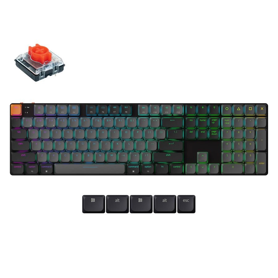 Keychron K5 V2 (K5X-B1) QMK Wireless Mechanical Keyboard Red Switch RGB 100% US Layout Keychron K5 V2 (K5X-B1) QMK Wireless Mechanical Keyboard Red Switch RGB 100% US Layout