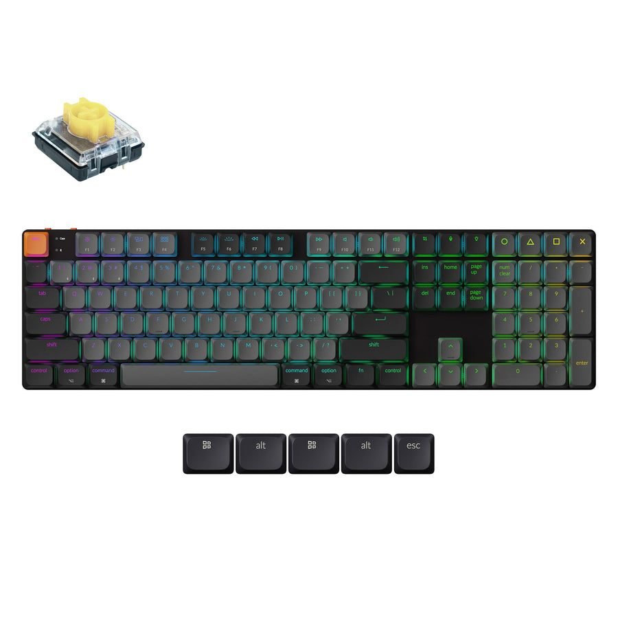 Keychron K5 V2 (K5X-B4) QMK Wireless Mechanical Keyboard Banana Switch RGB 100% US Layout Keychron K5 V2 (K5X-B4) QMK Wireless Mechanical Keyboard Banana Switch RGB 100% US Layout