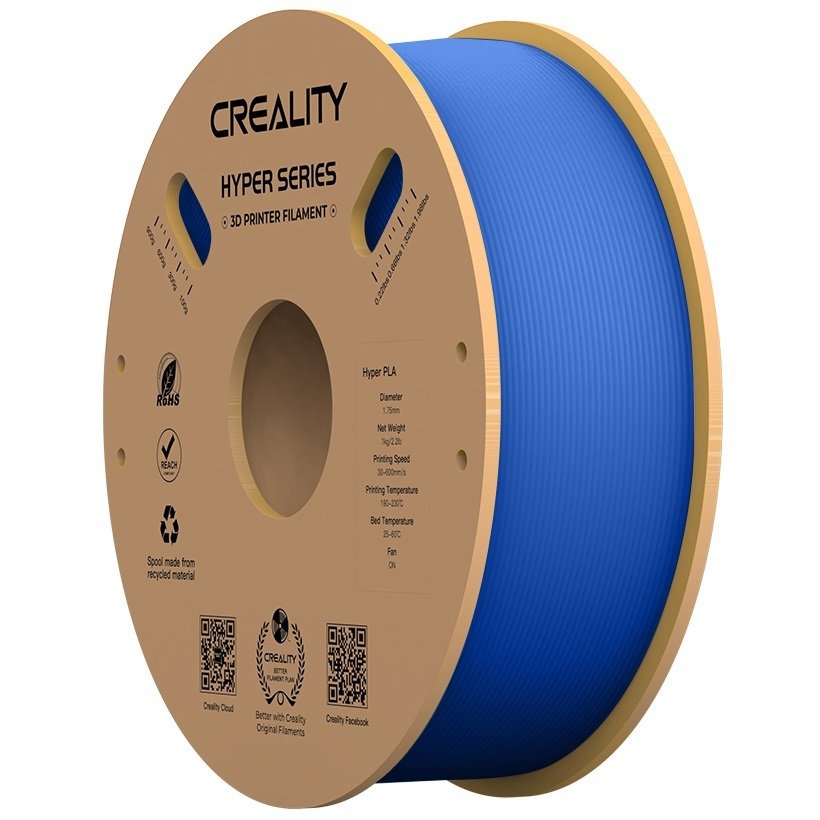 Creality Hyper PLA Blue 3D Printer Filament, High Speed, 1 kg Spool1.75 Creality Hyper PLA Blue 3D Printer Filament, High Speed, 1 kg Spool1.75