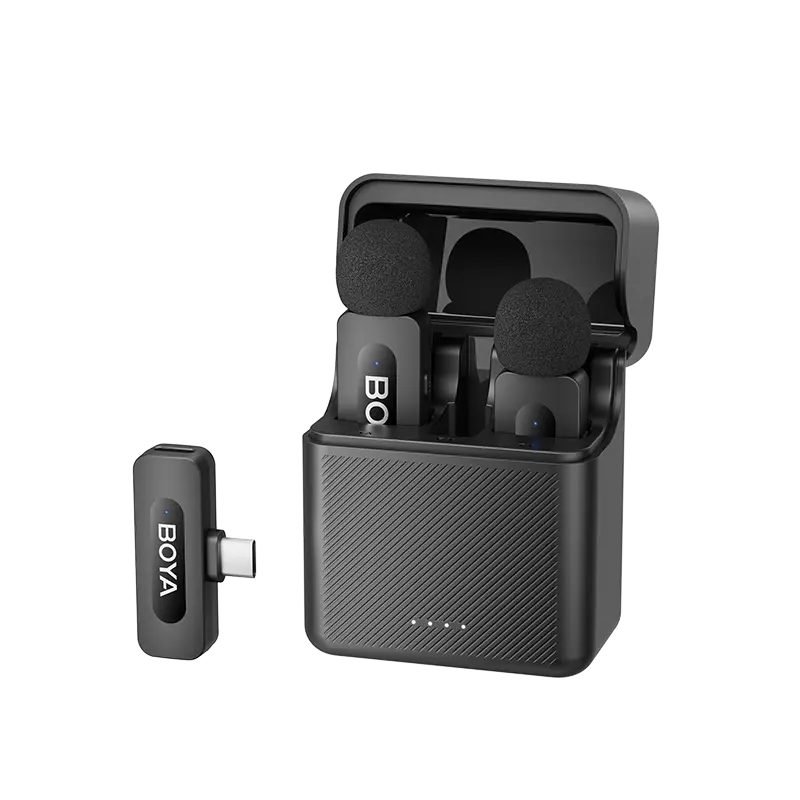 BOYA BY-V30 Mobile Wireless Mic for Android iPhone (USB-C) 2 person vlog w charging case 100m 36h BOYA BY-V30 Mobile Wireless Mic for Android iPhone (USB-C) 2 person vlog w charging case 100m 36h