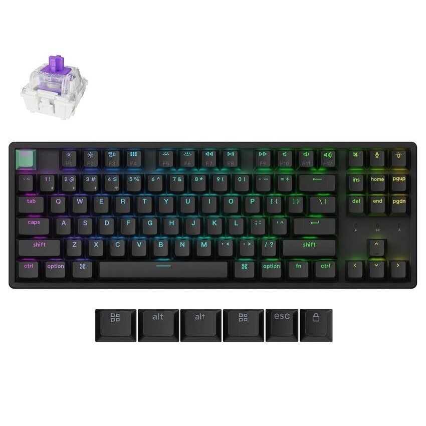 Keychron K8 HE (K8H-J1) Shine-Through Wireless Magnetic Hall Effect RGB Keyboard 80% US Layout Keychron K8 HE (K8H-J1) Shine-Through Wireless Magnetic Hall Effect RGB Keyboard 80% US Layout