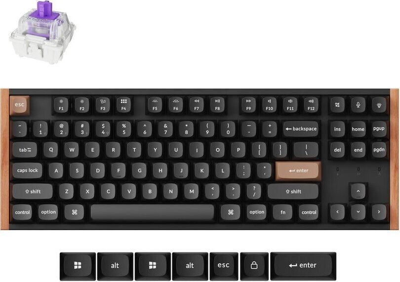 Keychron K8 HE (K8H-F1) Special Wood Edition Wireless Magnetic Hall Effect RGB Keyboard 80% US Keychron K8 HE (K8H-F1) Special Wood Edition Wireless Magnetic Hall Effect RGB Keyboard 80% US