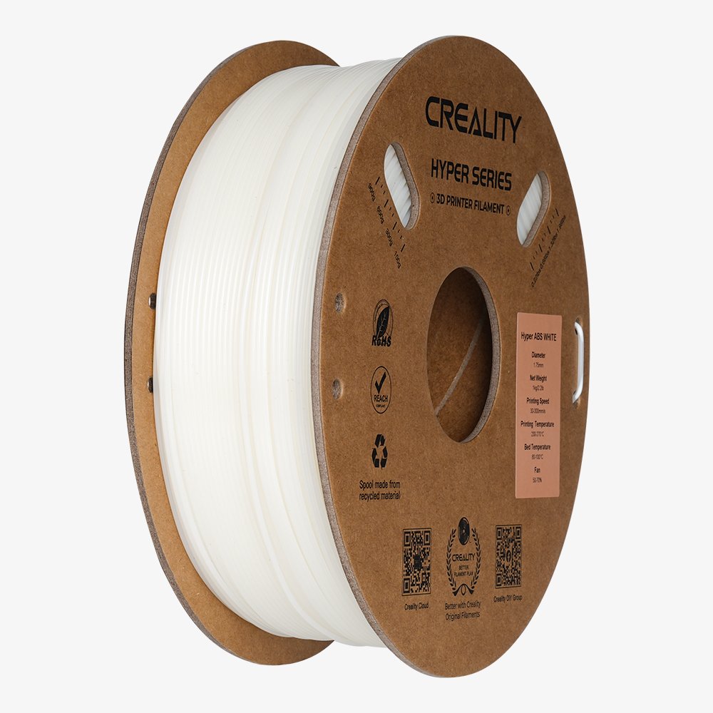 Creality Hyper ABS White 3D Printer Filament, High Speed high fluidity, 1 kg Spool1.75 Creality Hyper ABS White 3D Printer Filament, High Speed high fluidity, 1 kg Spool1.75