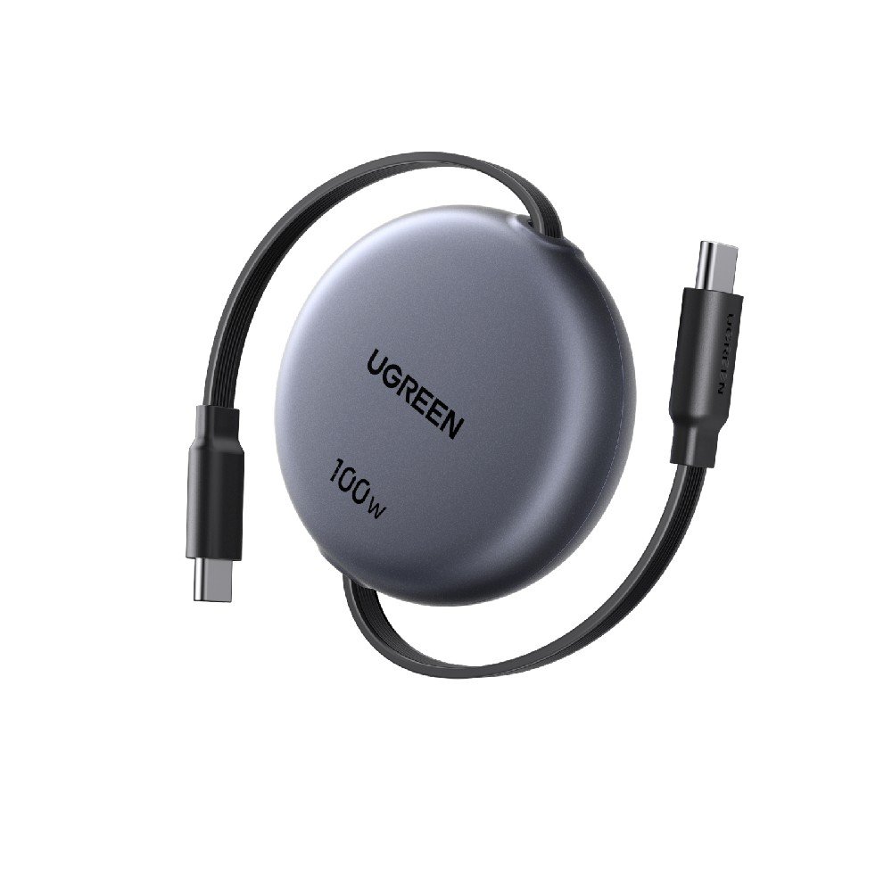 Καλώδιο Φόρτισης UGREEN L531 65905 USB-C σε USB-C PD 100W, Επαναφερόμενο 1m