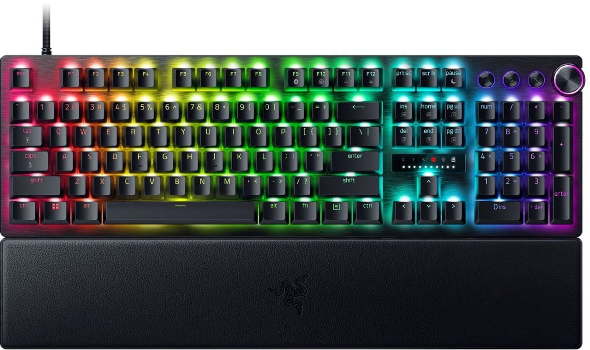 Razer HUNTSMAN V3 PRO 8KHz ANALOG – 8K Polling Rate – RGB Optical Gaming Keyboard – Rapid Trigger Razer HUNTSMAN V3 PRO 8KHz ANALOG – 8K Polling Rate – RGB Optical Gaming Keyboard – Rapid Trigger
