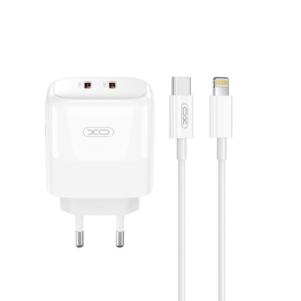 XO L164 ΦΟΡΤΙΣΤΗΣ 120W, ΜΕ ΚΑΛΩΔΙΟ TYPE-C, ΛΕΥΚΟΣ XO-L164C-WH