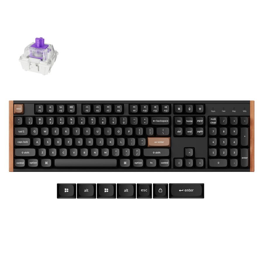 Keychron K10 HE (K10H-F1) Special Wood Edition Wireless Magnetic Hall Effect RGB Keyboard 100% US Keychron K10 HE (K10H-F1) Special Wood Edition Wireless Magnetic Hall Effect RGB Keyboard 100% US