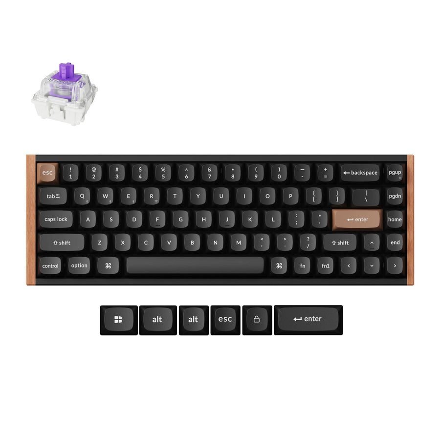 Keychron K6 HE (K6H-F1) Special Wood Edition Wireless Magnetic Hall Effect RGB Keyboard 65% US Keychron K6 HE (K6H-F1) Special Wood Edition Wireless Magnetic Hall Effect RGB Keyboard 65% US