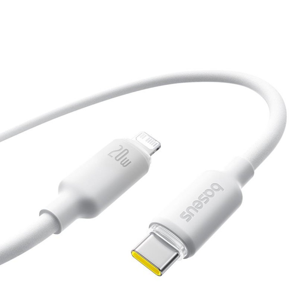 BASEUS FOAMED SILICONE, ΚΑΛΩΔΙΟ ΓΡΗΓΟΡΗΣ ΦΟΡΤΙΣΗΣ, TYPE-C ΣΕ LIGHTNING, 20W, 2M, ΛΕΥΚΟ