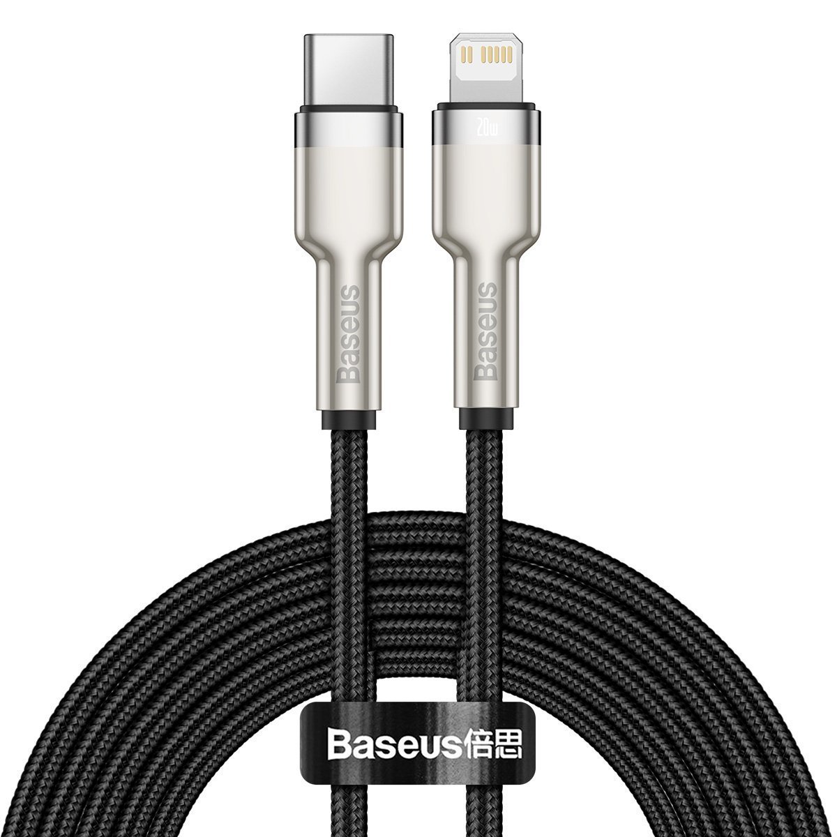 BASEUS Καλώδιο Type-C - Lightning, 2 μ, 20W, CAFULE, CATLJK-B01 /Black/