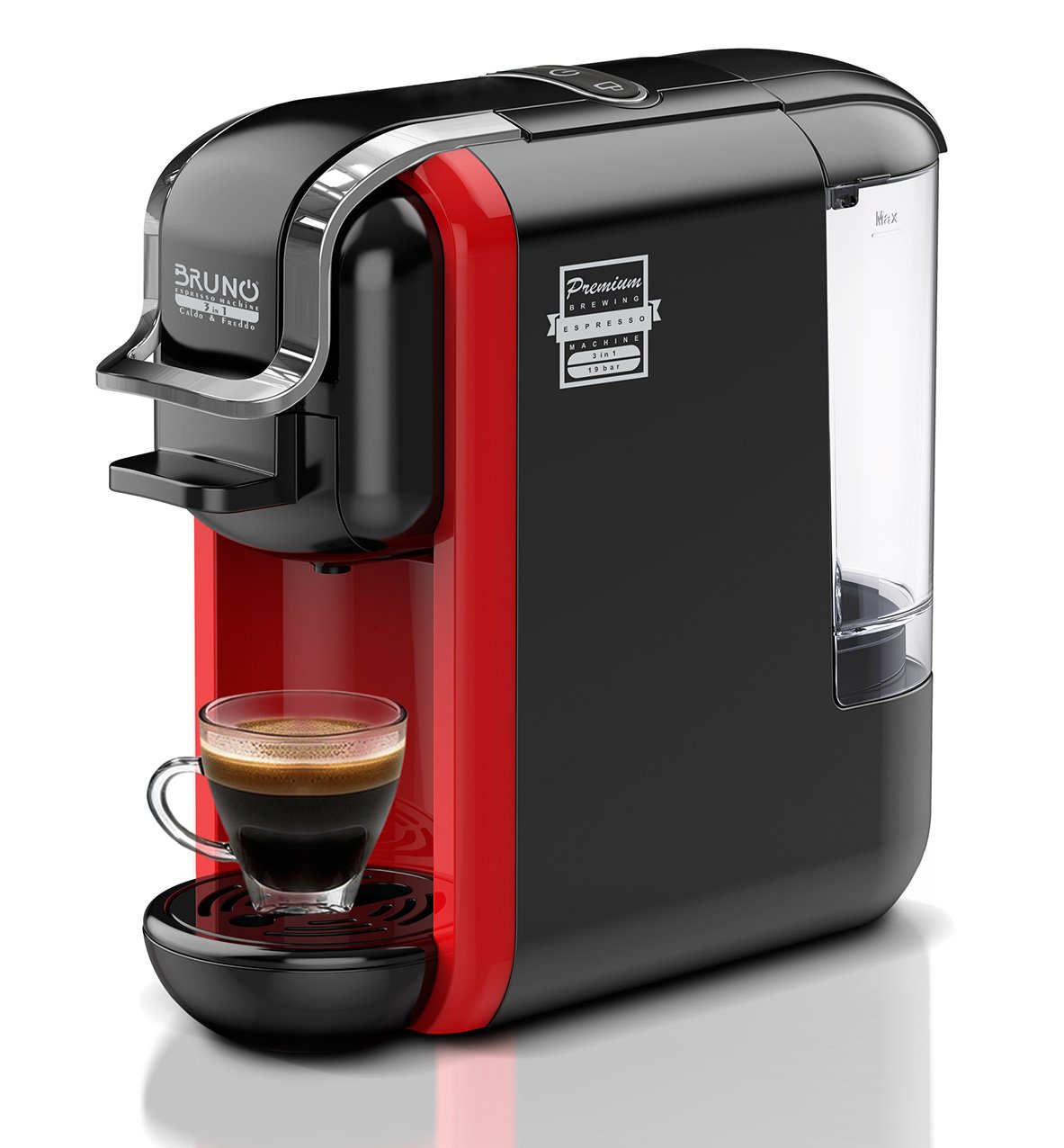 BRUNO καφετιέρα espresso 3 σε 1 BRN-0214, Hot & Cold, 1450W, 19 bar, μαύρη BRUNO καφετιέρα espresso 3 σε 1 BRN-0214, Hot & Cold, 1450W, 19 bar, μαύρη