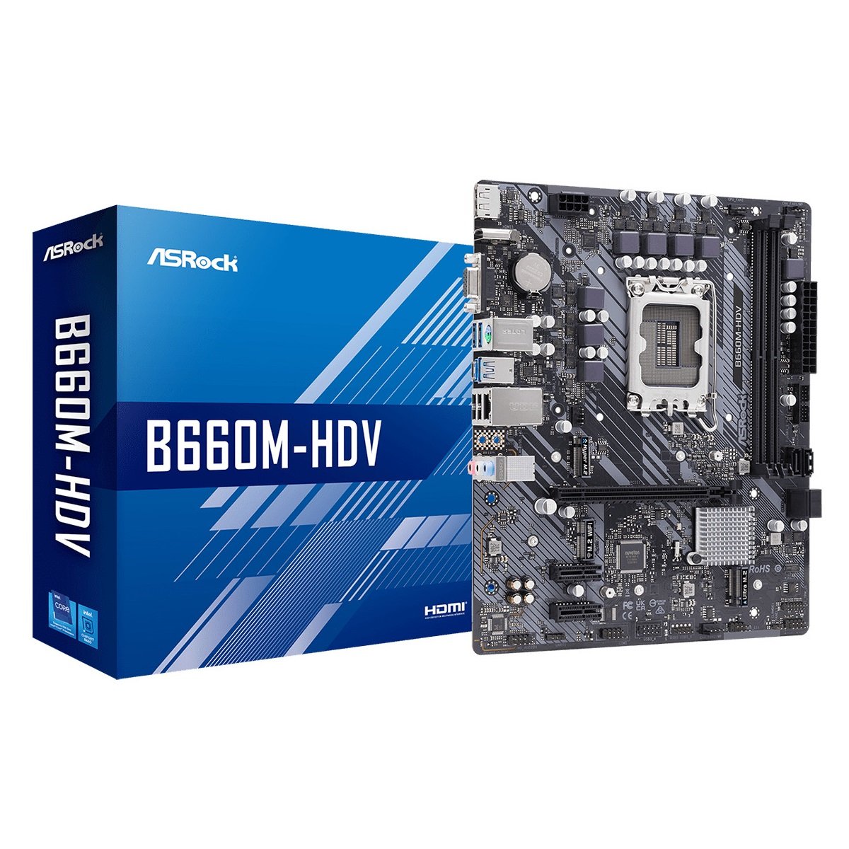 ASROCK μητρική B660M-HDV, 2x DDR4, s1700, USB 3.2 Gen1, mATX ASROCK μητρική B660M-HDV, 2x DDR4, s1700, USB 3.2 Gen1, mATX