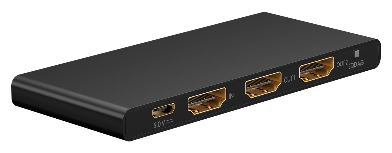 GOOBAY HDMI splitter 58481, 1-in σε 2-out, 4K/60Hz, μαύρο GOOBAY HDMI splitter 58481, 1-in σε 2-out, 4K/60Hz, μαύρο