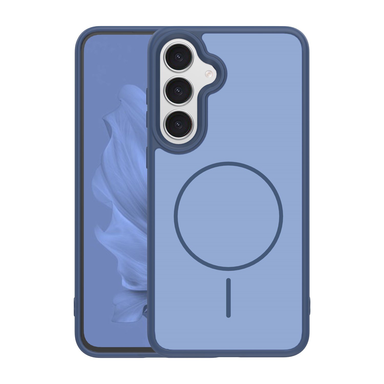 Frame Thin Mag case for Samsung Galaxy S25 dark blue
