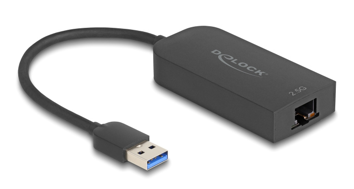 DELOCK αντάπτορας δικτύου 66045, USB, 2.5Gbps Ethernet, μαύρος DELOCK αντάπτορας δικτύου 66045, USB, 2.5Gbps Ethernet, μαύρος