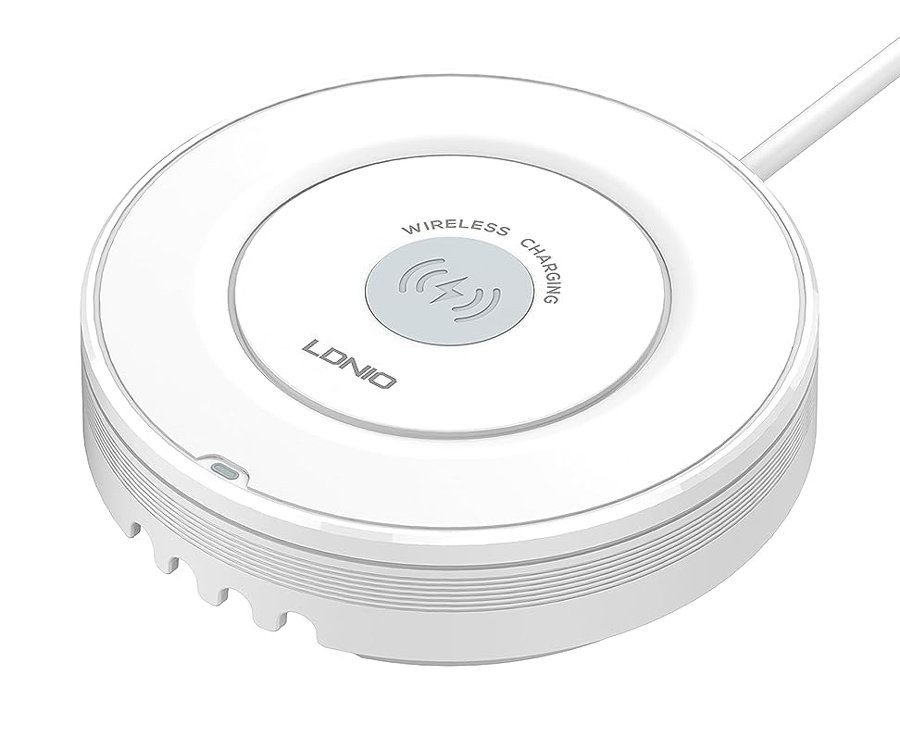 LDNIO σταθμός φόρτισης AW003, USB-C/3x USB/wireless, 32W, PD/QC, λευκός LDNIO σταθμός φόρτισης AW003, USB-C/3x USB/wireless, 32W, PD/QC, λευκός