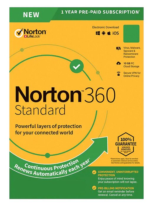 NORTON Antivirus 360 Standard ESD, 1 συσκευή, 10GB cloud, 1 έτος NORTON Antivirus 360 Standard ESD, 1 συσκευή, 10GB cloud, 1 έτος