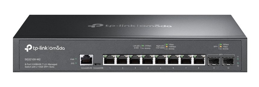TP-LINK L2+ managed switch SG3210X-M2, 8x 2.5Gbps θύρες, V1.0 TP-LINK L2+ managed switch SG3210X-M2, 8x 2.5Gbps θύρες, V1.0