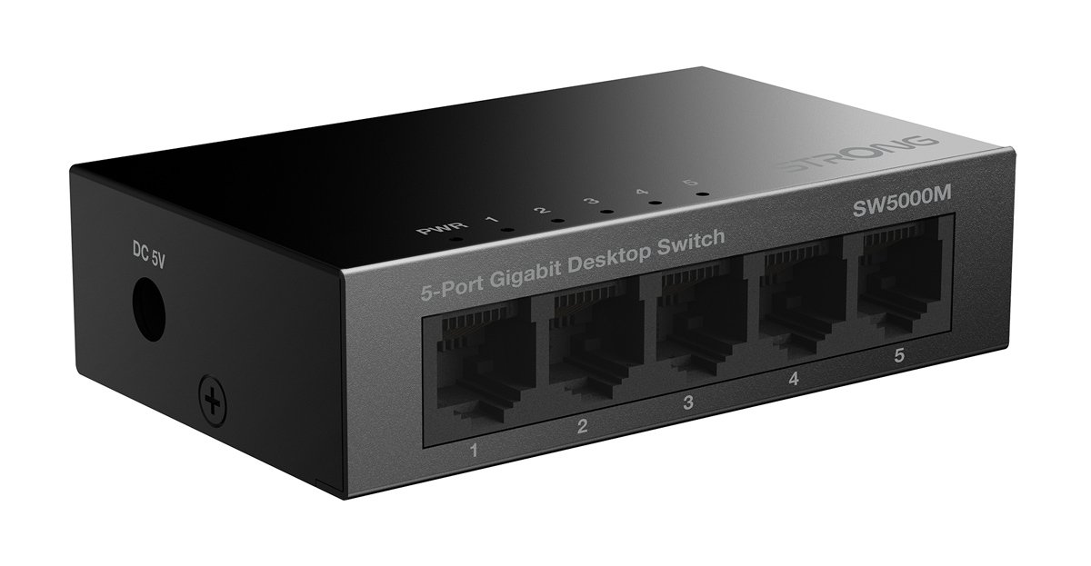 STRONG switch SW5000M, 5x Gigabit θύρες, 1000Mbps STRONG switch SW5000M, 5x Gigabit θύρες, 1000Mbps