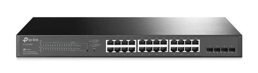 TP-LINK JetStream smart switch TL-SG2428P, 24-Port PoE+, 4x SFP, Ver 4.0 TP-LINK JetStream smart switch TL-SG2428P, 24-Port PoE+, 4x SFP, Ver 4.0