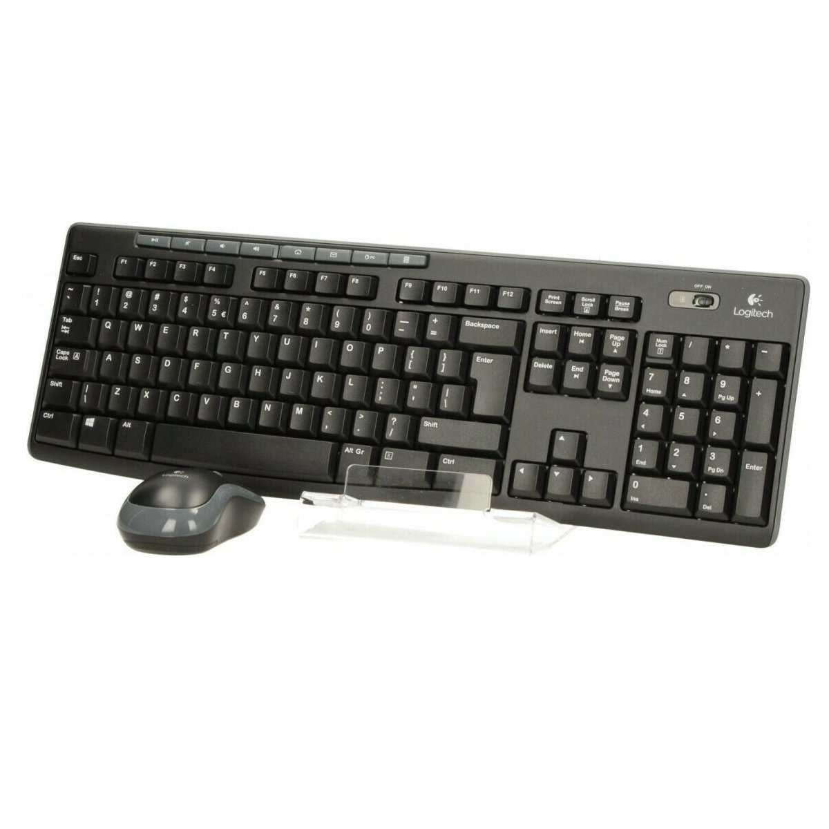 Logitech Wireless Combo MK270 Keyboard-Mouse (English) Black (920-004508)