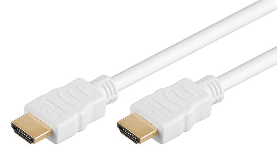 GOOBAY καλώδιο HDMI 2.0 61021 με Ethernet, 4K/60Hz, 18 Gbps, 3m, λευκό