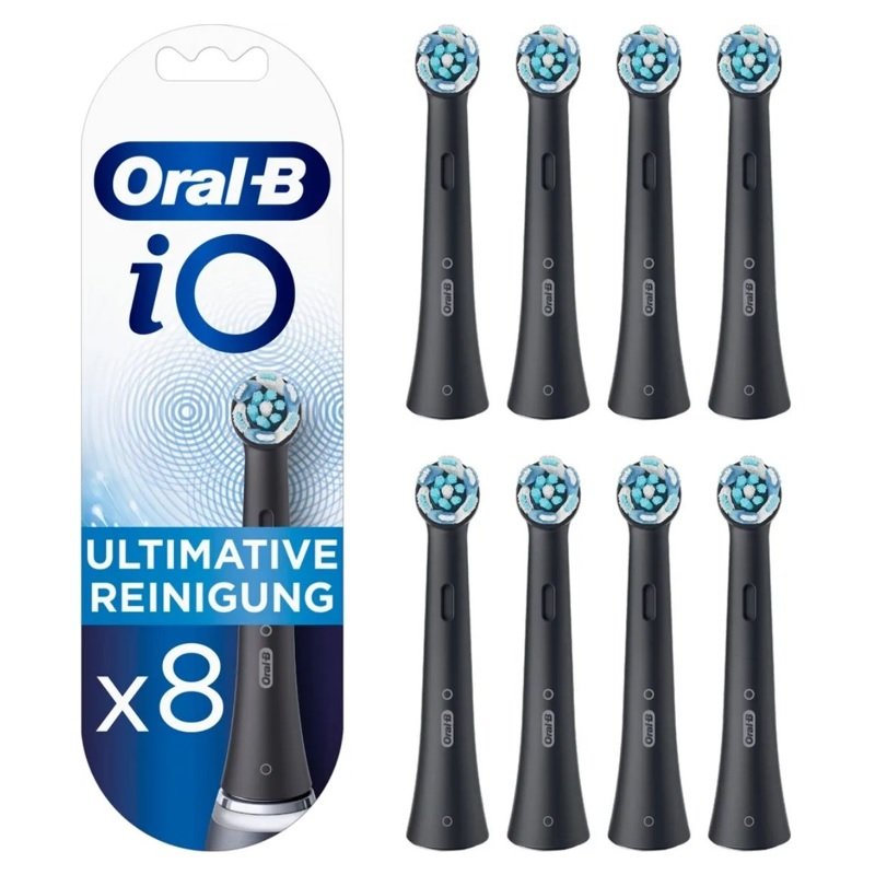 Oral-B iO Ultimate Clean Ανταλλακτικές Κεφαλές για Ηλεκτρική Οδοντόβουρτσα Black 8τμχ