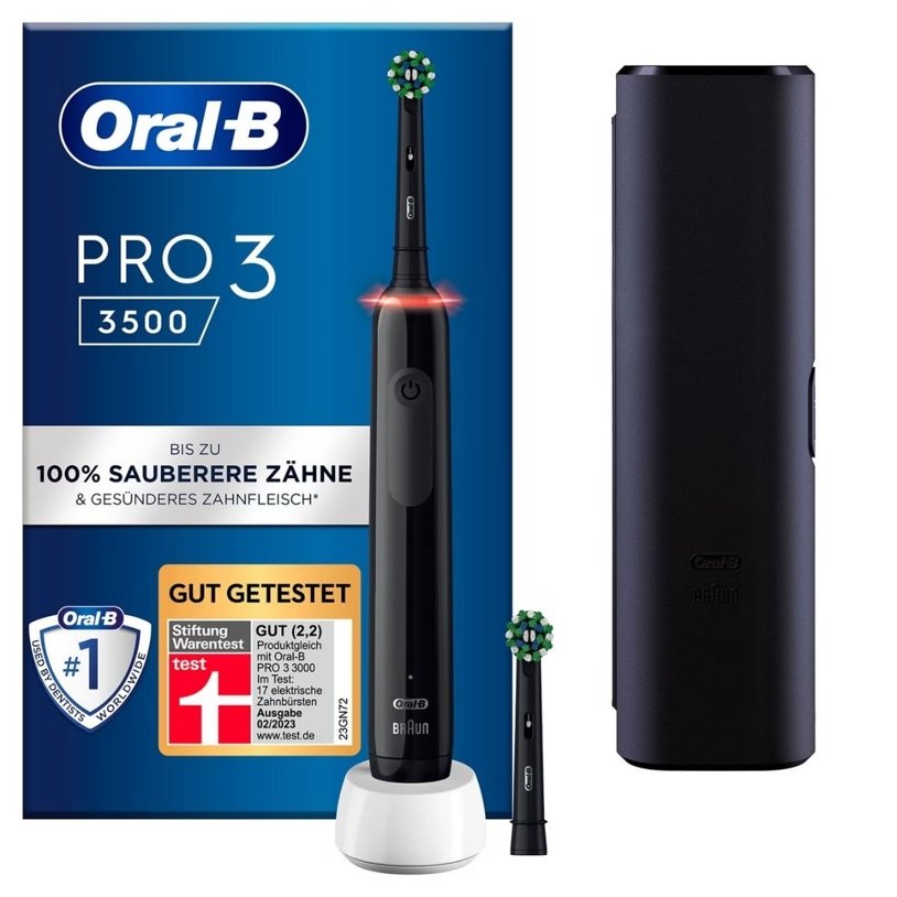 Ηλεκτρική Οδοντόβουρτσα Oral-B PRO 3 3000 Cross Action Black Edition JAS 22