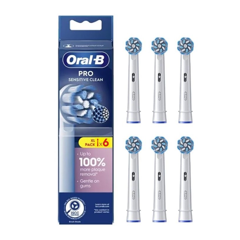Oral-B Pro Sensitive Clean Ανταλλακτικές Κεφαλές για Ηλεκτρική Οδοντόβουρτσα BRA-860717 6τμχ