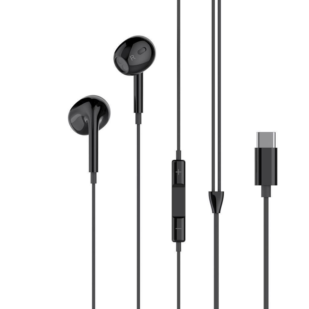 XO EP74 ΑΚΟΥΣΤΙΚΑ HANDSFREE TYPE-C, ΜΑΥΡΟ XO-EP74BK
